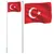 Produktbild 2 för Turkiets flagga och flaggstång 6,23 m aluminium