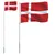 Produktbild 2 för Danmarks flagga med flaggstång 5,55 m aluminium