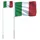 Italiens flagga och flaggstång 5,55 m aluminium