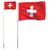 Produktbild 2 för Schweiz flagga och flaggstång 5,55 m aluminium