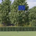 Europas flagga och flaggstång 5,55 m aluminium