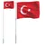 Produktbild 2 för Turkiets flagga och flaggstång 5,55 m aluminium