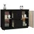 Produktbild 5 för Skänk svart 111x34x75 cm massiv furu