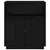 Produktbild 6 för Skänk svart 70x34x80 cm massiv furu