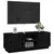 Produktbild 4 för Tv-bänk svart 110x35x40,5 cm massiv furu