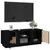 Produktbild 5 för Tv-bänk svart 110x35x40,5 cm massiv furu