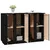 Produktbild 5 för Skänk svart 120x35x80 massiv furu