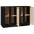 Produktbild 8 för Skänk svart 120x35x80 massiv furu