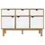 Produktbild 3 för Skänk OTTA brun&vit 114x43x73,5 cm massiv furu