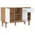 Produktbild 4 för Skänk OTTA brun&vit 114x43x73,5 cm massiv furu