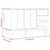 Produktbild 6 för Skänk OTTA brun&vit 114x43x73,5 cm massiv furu