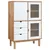 Produktbild 2 för Skänk OTTA brun&vit 85x43x125 cm massiv furu