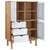 Produktbild 4 för Skänk OTTA brun&vit 85x43x125 cm massiv furu