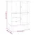 Produktbild 6 för Skänk OTTA brun&vit 85x43x125 cm massiv furu