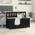 Produktbild 3 för Bänk svart 110x41x76,5 cm massiv furu