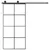 Produktbild 3 för Skjutdörr med hårdvara 102,5x205 cm ESG-glas och aluminium