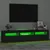 Produktbild 4 för TV-bänk med LED-belysning svart 180x35x40 cm