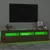Produktbild 4 för Tv-bänk med LED-belysning brun ek 180x35x40 cm