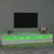 Produktbild 4 för Tv-bänk med LED-belysning vit 240x35x40 cm