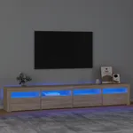 Tv-bänk med LED-belysning sonoma ek 240x35x40 cm