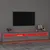 Produktbild 5 för TV-bänk med LED-belysning grå sonoma 240x35x40 cm