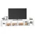 Produktbild 6 för Tv-bänk med LED-belysning vit 230x36,5x40 cm