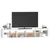 Produktbild 6 för Tv-bänk med LED-belysning vit högglans 230x36,5x40 cm