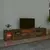 Produktbild 5 för Tv-bänk med LED-belysning rökfärgad ek 215x36,5x40 cm