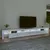 Produktbild 3 för Tv-bänk med LED-belysning vit högglans 290x36,5x40 cm