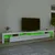 Produktbild 4 för Tv-bänk med LED-belysning vit högglans 290x36,5x40 cm