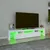 Produktbild 4 för Tv-bänk med LED-belysning vit 200x36,5x40 cm