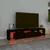 Produktbild 5 för Tv-bänk med LED-belysning svart 200x36,5x40 cm