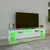 Produktbild 4 för Tv-bänk med LED-belysning Vit högglans 200x36,5x40 cm