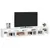 Produktbild 6 för Tv-bänk med LED-belysning Vit 260x36,5x40 cm
