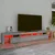 Produktbild 5 för TV-bänk med LED-belysning grå sonoma 260x36,5x40 cm
