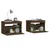 Produktbild 7 för Sängbord 2 st med LED-belysning brun ek 60x35x40 cm
