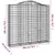 Produktbild 5 för Gabion bågformad 200x30x180/200 cm galvaniserat järn