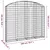 Produktbild 5 för Gabion bågformad 200x30x160/180 cm galvaniserat järn