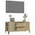 Produktbild 5 för Tv-bänk sonoma-ek 102x44,5x50 cm konstruerat trä