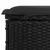 Produktbild 12 för Solsäng med hopfällbart tak svart 213x118x97 cm konstrotting
