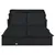 Produktbild 6 för Solsäng med hopfällbart tak svart 213x118x97 cm konstrotting