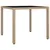 Produktbild 2 för Trädgårdsbord med glasskiva beige konstrotting&härdat glas