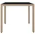 Produktbild 4 för Trädgårdsbord med glasskiva beige konstrotting&härdat glas