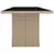 Produktbild 4 för Trädgårdsbord med glasskiva beige konstrotting&härdat glas