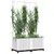 Produktbild 3 för Odlingslåda med spaljé vit 80x40x136 cm PP