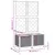 Produktbild 8 för Odlingslåda med spaljé vit 80x40x136 cm PP