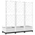 Produktbild 6 för Odlingslåda med spaljé vit 120x40x121,5 cm PP