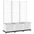 Produktbild 2 för Odlingslåda med spaljé vit 120x40x136 cm PP