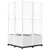 Produktbild 6 för Odlingslåda med spaljé vit 80x80x136 cm PP