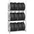Produktbild 3 för Däckställ 3 hyllplan silver 3 st 110x40x200 cm stål